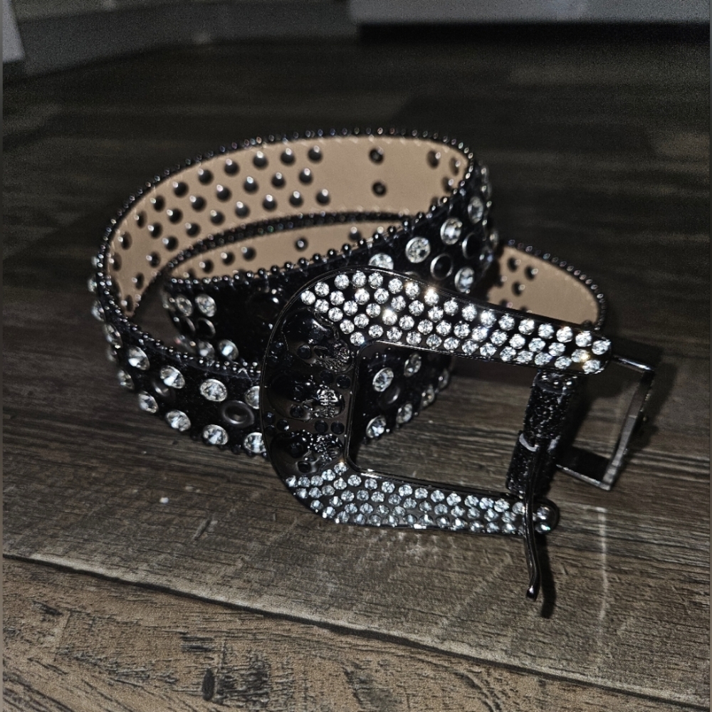 Y2K Rhinestone Studded Belt (unisex)